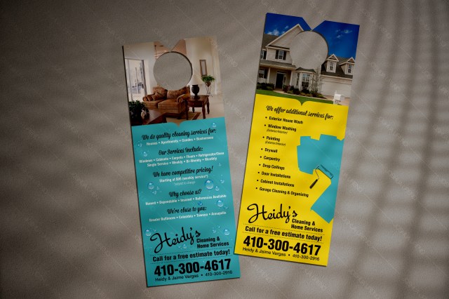design, graphic design, print, door hanger, layout, small business, layout