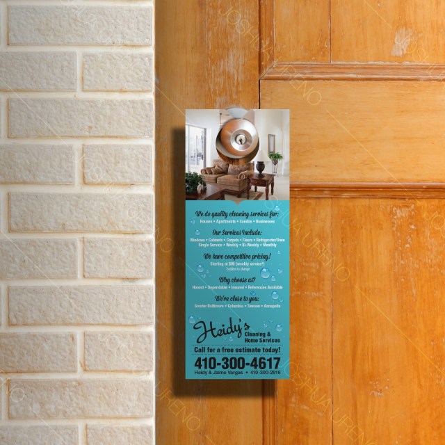 design, graphic design, print, door hanger, layout, small business, layout